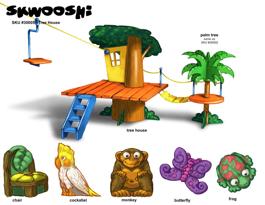 Skwooshi Treehouse Playset Design