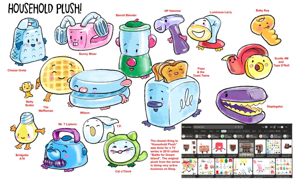 Household Plush Concept Sketch