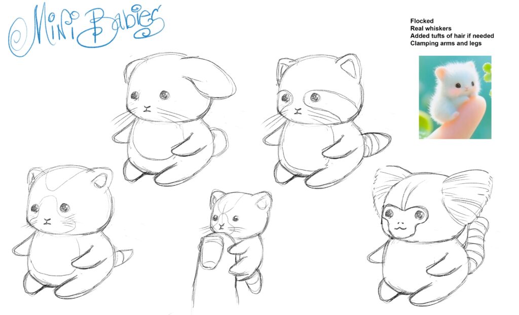 Mini Babies Finger Clamps Concept Sketch